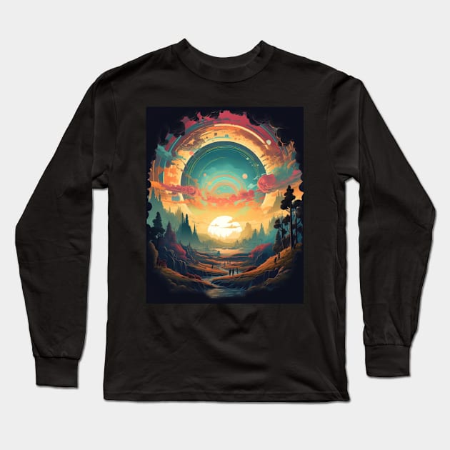 Midgar space and time Long Sleeve T-Shirt by Mr Bushido